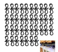 UtySty Lot de 60 pinces pour guirlande lumineuse de Noël à double extrémité en forme de S pour guirlande lumineuse LED RVB pour intérieur ou extérieur