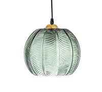 UTZERO Éclairage Lustre En Verre Vert Clair Abat - Jour Plafond Moderne Verre Art Déco Lampe Salon Salle À Manger Chambre Salon Cuisine Îlot Intérieur Lustre Luminaire, E27 Hauteur Réglable, 22Cm/22Cm