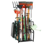 UU-Major Organisateurs d'outils de jardin robustes, autoportants, organisation de rangement de garage pour balai, serpillère, pelles, râteaux, support de rangement de garage, porte-outils pour