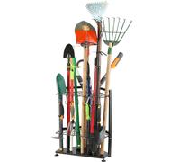 UU-Major Organiseur d'outils de jardin pour coin de garage, étagère à outils de cour autoportante robuste, organisation de garage et support de rangement pour balai, serpillère, râteaux, support de