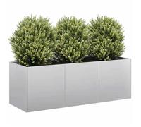 UU NEW*Bac à fleurs/ Jardinière - 120x40x40 cm acier galvanisé CHY3008756