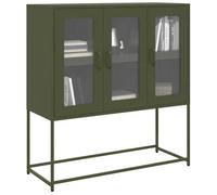 UU NEW*Buffet bas armoire commode - Buffet vert olive 100 5x39x107 cm acier laminé à froid CHY5327783