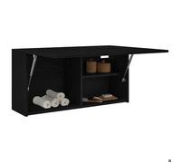 UU NEW*Commode salle de bain Moderne - Armoire murale de bain - noir - 80x25x40 cm - bois d'ingénierie Neu6579908