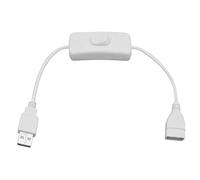 uu19ee 1 Pcs 28 Cm Blanc Câble USB Mâle À Femelle avec Interrupteur on/Off Extension De Câble Basculer pour USB Lampe USB Fan Ligne Électrique