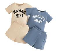 UUAISSO Vêtements pour Bébé Garçon Mini-Hauts à Manches Courtes Débardeur Dinosaure et Ours Ensembles Short Rayés Vêtements D'été