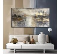 UUDEZO Tableau sur toile, paysage abstrait moderne, impression d'art, décoration murale pour salon (80 x 165 cm / (31 x 65 pouces) / avec cadre)