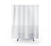 UUDIHO Rideau de Douche et Doublure Gris très résistants, Tissu scandinave imperméable pour Salle de Bain, 90 x 150 cm (l x H).