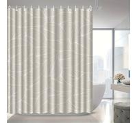 UUDIHO Rideau de Douche Moderne à Motif de Feuilles avec Crochets - Rideau de Bain botanique de Luxe adapté à la décoration des salles de Bains Modernes (220 x 180 cm / 87 x 71 po (L x H))