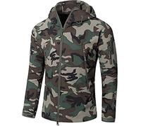 Uugood Veste Softshell pour hommes Veste polaire tactique Hiver chaud Combat à capuche Veste militaire Manteau (CLMiC,L)