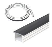 UUGRO Profil LED en silicone noir,3M de 15x15mm Flexible LED Diffuseur de Bande de Ruban, Couverture de Bande LED pour Panneau Acoustique Plafond Mur Armoire Éclairage (NE PAS inclure bande LED)