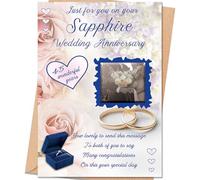 uugtcard Carte de 45e anniversaire de mariage pour mari, épouse, parents, décorations de 45 ans, cadeau pour homme et femme