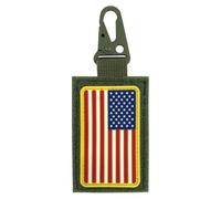 uuKen Porte-clés patch avec mousqueton, panneau d'affichage double face pour sacs à dos, sacs, gilets