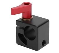 UUNPODDO 15mm Single Rod Clamp, Aluminum Alloy Camera Support Clamp, Quick Release 1/4in 3/8in Thread Adapter for DSLR Rail Tripod Shoulder Rig, Lightweight Durable CNC Machined Rod Holder