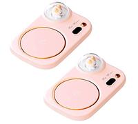 UUPOI Chauffe-tasse à café intelligent, veilleuse chat, arrêt automatique, 3 réglages de température, affichage LED, plaque chauffante électrique pour boissons, rose