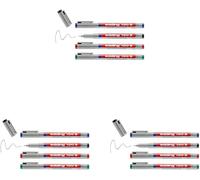 Uuq-150 S Stylo Non-Permanent-Noir, Rouge, Bleu, Vert -Plume Ronde,3 Mm-Stylo Pour Écrire Sur Le Verre,Le Plastique,Les Feuilles Et Les Surfaces Lisses - Séchage Rapide, Peut Être Corrigé À L'eau