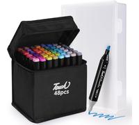Uuq-48 Marqueurs À Base D'alcool., Stylos À Dessin De Plusieurs Couleurs, Burin À Double Pointe Et Marqueurs D'art Pour Croquis Fins, Peinture, Dessin, Mélange Et Croquis