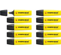 Uuq-Boss Original - Surligneur - Lot X 10 Surligneurs Fluo - Jaune