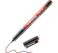 Uuq-Edding 141 F Feutre Permanent - Marron - 1 Stylo - Pointe Ronde 0,6 Mm - Stylo Pour Écrire Sur Du Verre, Du Plastique, Des Films Et Surfaces Lisses - À Séchage Rapide, Résistant Aux Taches Et Éta