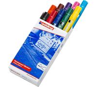 Uuq-Edding 2200 C Marqueur Permanent - Multicolore - 10 Stylos - Pointe Biseautée 1-5 Mm - Sèche Vite - Résiste À L'eau Et À L'essuyage - Pour Carton, Plastique, Bois, Métal - Marqueur Universel
