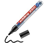 Uuq-Edding 250 Marqueur Pour Tableaux Blancs - Noir - 1 Stylo - Pointe Ronde 1,5-3 Mm - Feutre Effaçable - Pour Tableaux Blanc, Magnétique, Mémo Et Chevalet De Conférence - Sketchnotes - Rechargeable