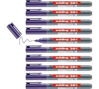 Uuq-Edding 361 Marqueur Pour Tableaux Blancs - Violet - 10 Stylos - Pointe Ronde 1 Mm - Feutre Effaçable - Pour Tableaux Blanc, Magnétique, Mémo Et Chevalet De Conférence - Sketchnotes