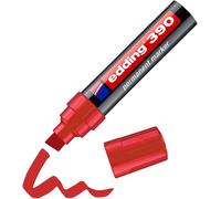 Uuq-Edding 390 Marqueur Permanent - Rouge - 1 Stylo - Pointe Biseautée Épaisse 4-12 Mm - Imperméable, Sèche Vite - Marqueur Polyvalent Universel - Pour Carton, Plastique, Bois, Métal, Verre, Pierre,