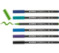 Uuq-Edding 4200 Feutre Pointe Pinceau Pour Porcelaine - Multi-Couleur - 6 Stylos - Pointe Pinceau 1-4 Mm - Peindre Et Décorer La Céramique, Porcelaine - Va Au Lave-Vaisselle, Encre Opaque, Séchage Ra