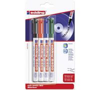 UUQ-edding 8400 marqueur pour CD/DVD/BD - multi-couleur - 4 stylos - pointe ronde,5-1 mm - pour un marquage longue durée des CD, DVD et disques Blu-ray