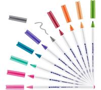 Uuq-Edding E-4600 Lot De 10 Crayons Indélébiles À Pointe Ogive Pour Textile 1 Mm Coloris Assortis