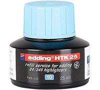 Uuq-Edding Htk 25 Recharge D'encre - Bleu Clair - 25 Ml - Avec Système Capillaire, Idéal Pour Recharger Proprement Et Simplement Les Surligneurs Edding E-345 Et E-24.