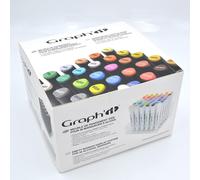 Uuq-Graph¿It Rangement Feutre Organisateur - 36 Emplacements Pour Marqueurs - Compact Et Résistant - Organisation Bureau, Espace Travail - Support Acrylique Transparent - Compartiment Par Couleur