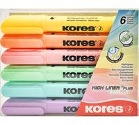 Uuq-- High Liner Plus : Surligneurs Pastel, Pointe Biseautée Et Encre À Base D'eau, Fournitures Scolaires Et De Bureau, Paquet De 6 Couleurs Assorties