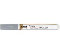 Uuq-Kreul 46262 - Acrylique Metallic Marker Medium, Avec Pointe Ogive Env. 2-4 Mm, Argent, Peinture Acrylique Permanente Avec Effet Métallique, Pour Des Accents Filigranes