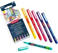 Uuq-Line Maker Couleurs, Set De 6, Feutres Fineliner, Pointes Variées, Encre À Séchage Rapide, Idéal Pour Le Croquis, L'écriture, L'illustration Et Le Coloriage, Qualité Professionnelle, 2305576