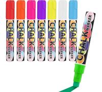 Uuq-Marqueurs À Craie Liquide, 8 Couleurs Marqueurs De Craie Effaçables Pour Vitres Stylo En Verre Lavables Chalk Marker Vitre Pour Voitures De Auto Tableau Métallique Brillant Tableaux Led