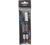 Uuq-Pébéo 580896 4artist Marker Set Duo 4+4mm, Peinture, Noir/Blanc, 21 X 8 X 3 Cm