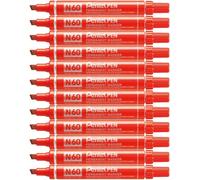 Uuq-Pen Lot De 12 Marqueurs Permanents N60 Pointe Biseautée Encre Rouge