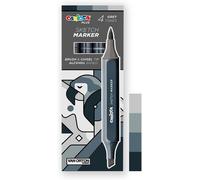 Uuq-Plus Sketch Marqueurs, Marqueurs À Double Pointe, Tons Gris, 4 Pièces