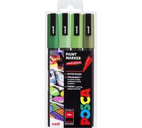 Uuq-Posca Lot De 4 Marqueurs De Peinture Pc-3m Dans Une Pochette En Plastique - Tons Verts