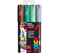 Uuq-Posca - Pc-1m Lot De 4 Marqueurs De Peinture Artistique Dans Une Pochette En Plastique (Tons Terre)