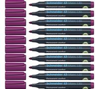 Uuq-Schneider Maxx 130 Marqueurs Permanents (Épaisseur De Trait: 1-3 Mm, Rechargeables) Lot De 10, Violet