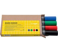Uuq-Sigel Ba010 Lot De 4 Marqueurs Pour Tableaux En Verre / Tableaux Blancs, Effaçables, Encre ""Cap Off"", Pointes Ogives Ø 2-3 Mm, 4 Couleurs (Noir/Rouge/Vert/Bleu)