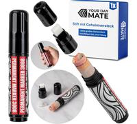 Uuq-Stylo Avec Compartiment Secret, 1 Paquet, 105 X Ø 21 Mm Compartiment Secret, En Noir, Coffre-Fort Secret Pour Ranger Des Objets De Valeur, Compartiment De Rangement Boîte D'argent