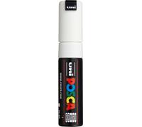 Uuq-Uni-Ball 182601 - Marqueur Posca À Pointe Biseautée Large, Pc-8k, Blanc, 1 Pièce