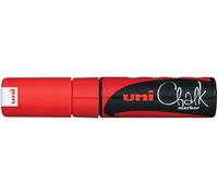 Uuq-Uni-Ball 186421 - Marqueur Fen¿¿Tre & Craie Uni Chalk Pwe-8k, 8 Mm, Pointe Biseaut¿¿E, Rouge