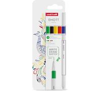 Uuq-Uni-Ball Coffret Marqueurs Emott Set Couleurs Vives 5 Unités