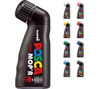 Uuq-- Uni Mitsubishi Pencil - Marqueur Mop'r - Pointe Ronde Xxl 3-19 Mm - Forme Ergonomique, Corps Semi-Rigide - Marqueur Peinture À Base D'eau - Tout Support - Noir