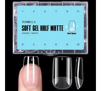 Uur-192 Pièces Capsule Americaine Ongle, 12 Tailles Faux Ongles, Carré Court Transparent Couverture Complète, Avec Valise De Rangement, Pose Americaine Capsule Pour Diy Nail Art