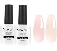 Uur-2 Couleurs Vernis Semi Permanent Nude Rose, 10ml Vernis Gel Uv Semi Permanent Naturel Nude Rose Vernis À Ongles Nail Art Vernis Transparent Soak Off Uv Led French Manucure Gel Polish