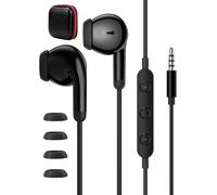 UUR-Écouteurs Filaire Intra-Auriculaires pour Redmi 13C Note 13 12 Pro+ 11 11S,Anti-Bruit Casque Jack 3,5MM,Ecouteurs 3.5 MM avec Microphone et Contrôle du Volume pour Samsung Galaxy A05s A15 A25 A14